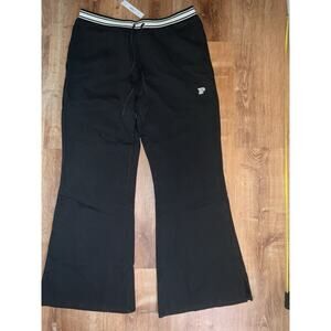 PINK CAMPUS FLEECE™ WIDE-LEG SPLIT-HEM SWEATPANTS-XL